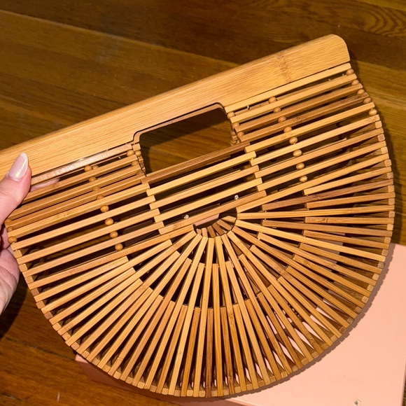 Cult Gaia Tan Bamboo Bag - Picture 2 of 5